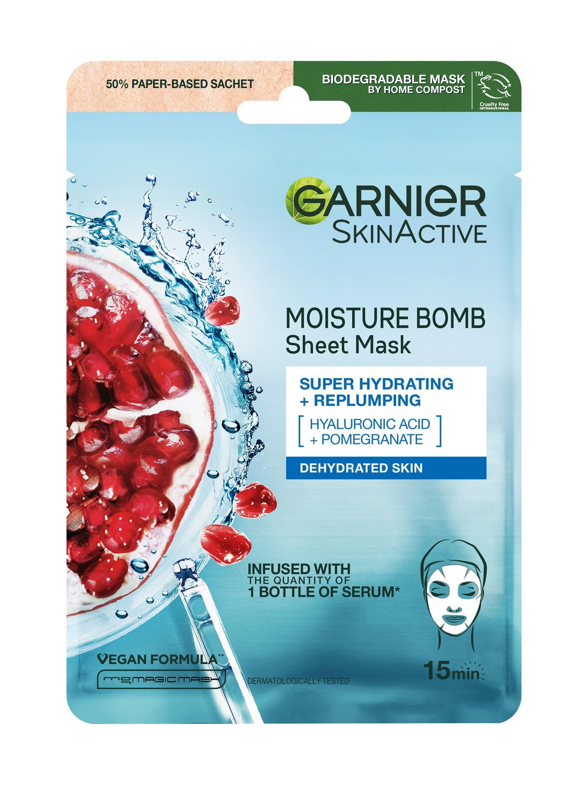 Moisture bomb super-hydrating and replumping sheet mask -kangasnaamio
