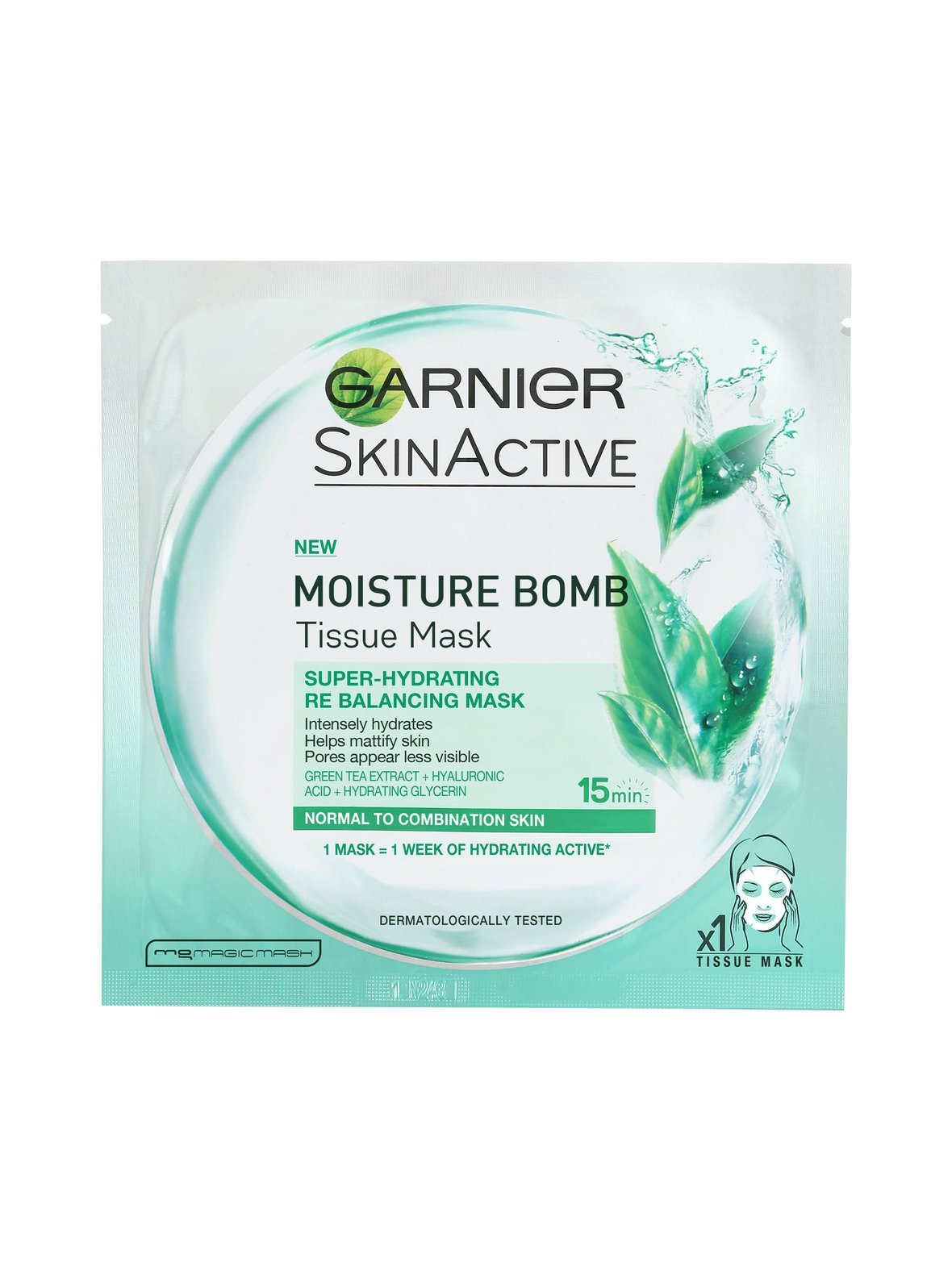 Moisture bomb sheet mask -kangasnaamio normaalille ja sekaiholle 28 g