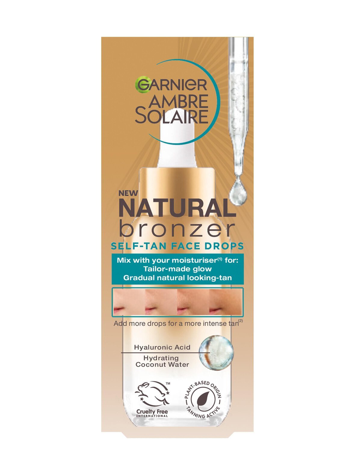Natural bronzer self tan drops -itseruskettavat tipat