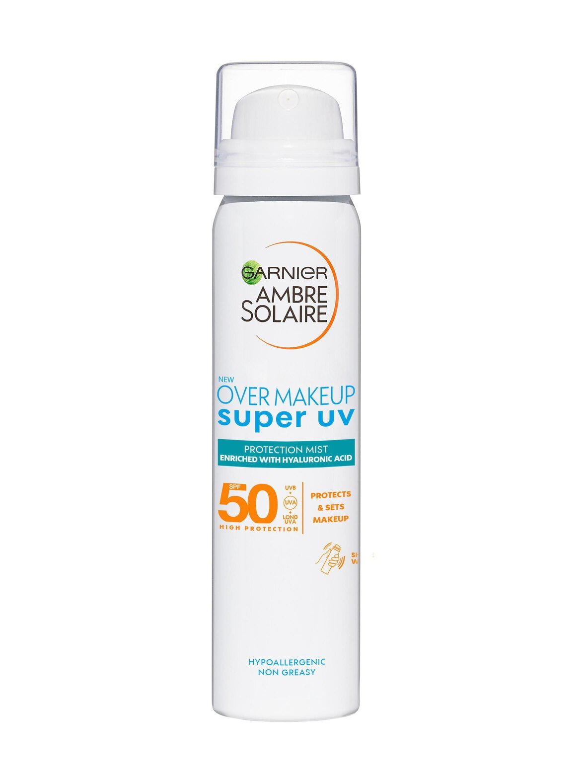 Over makeup super uv spray for face spf 50+ -aurinkosuojasuihke