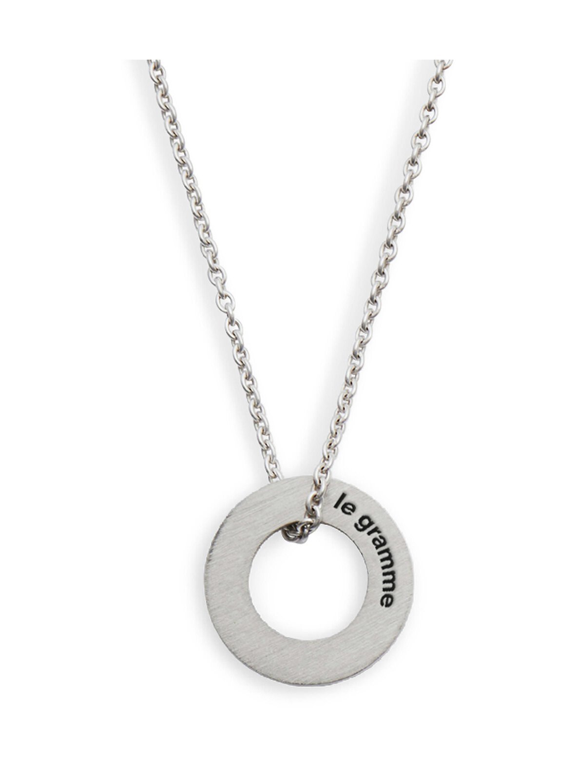 1.1g polished and brushed sterling silver round -kaulakoru