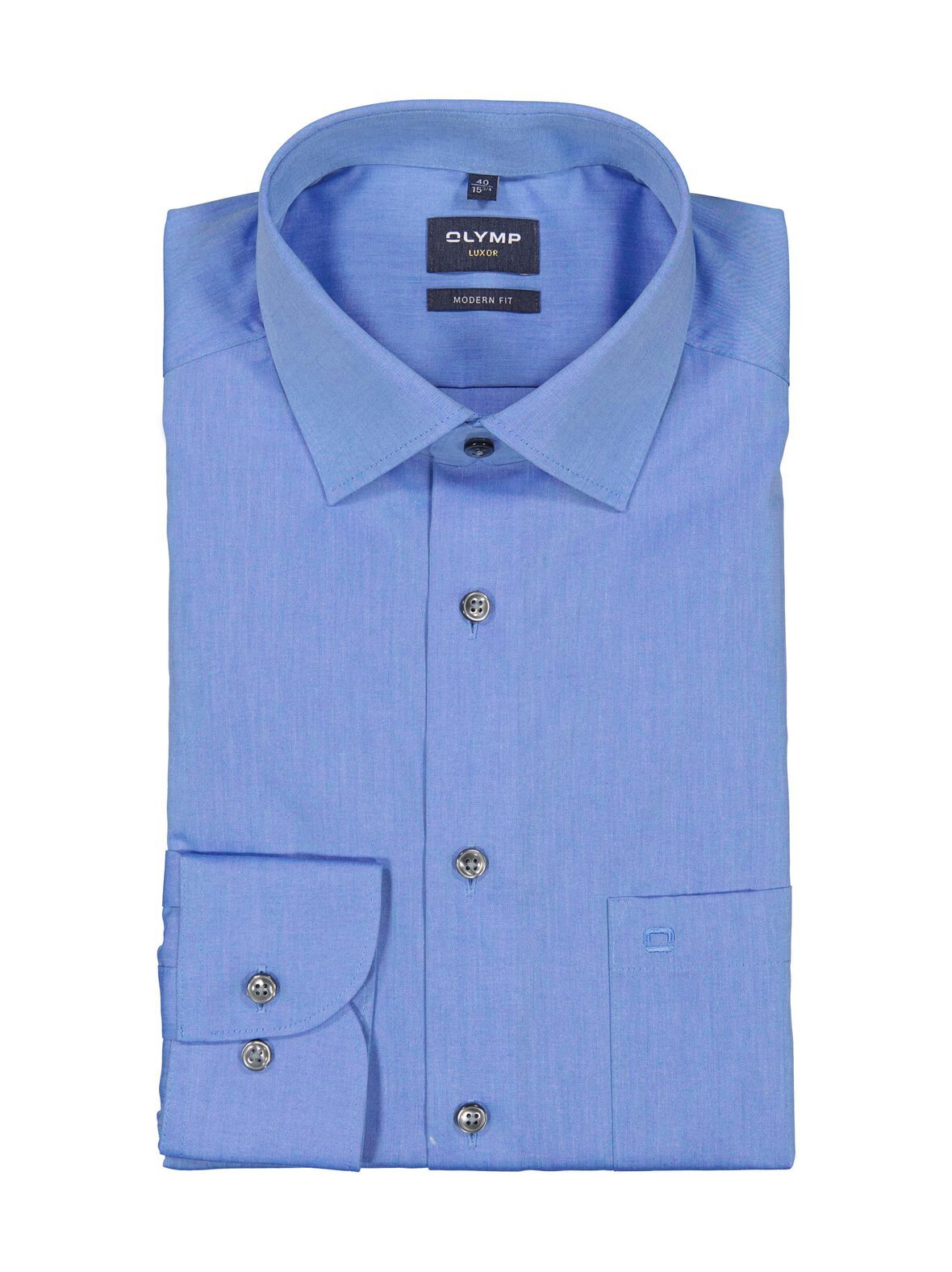 Modern fit solid chambray -kauluspaita