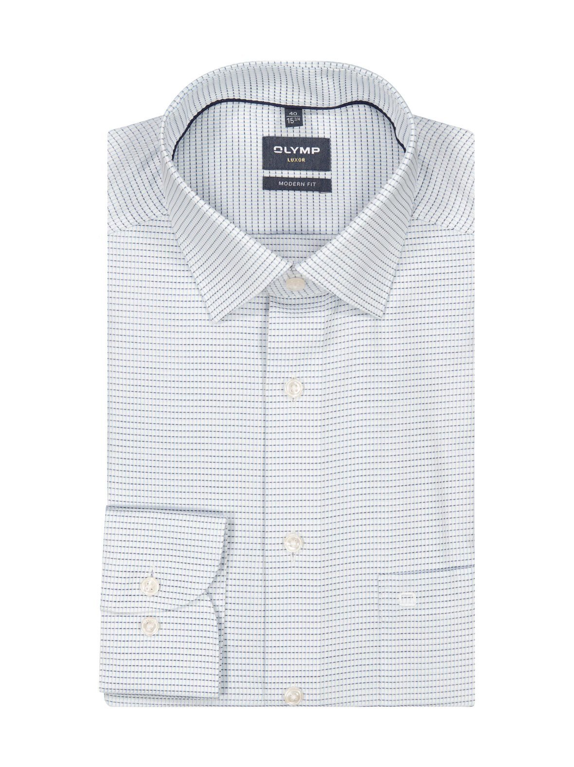 Modern fit structure check -kauluspaita