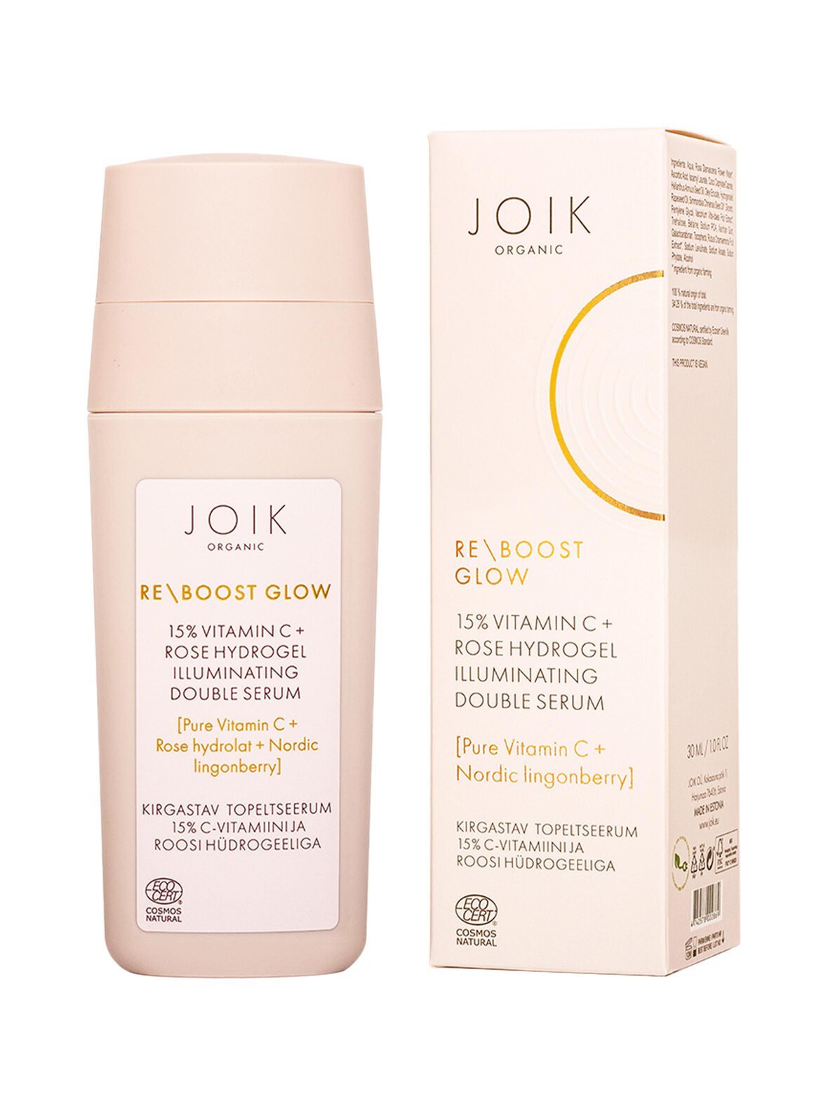 Re-boost glow 15% c-vitamin & rose hydrogel illuminating serum -seerumi