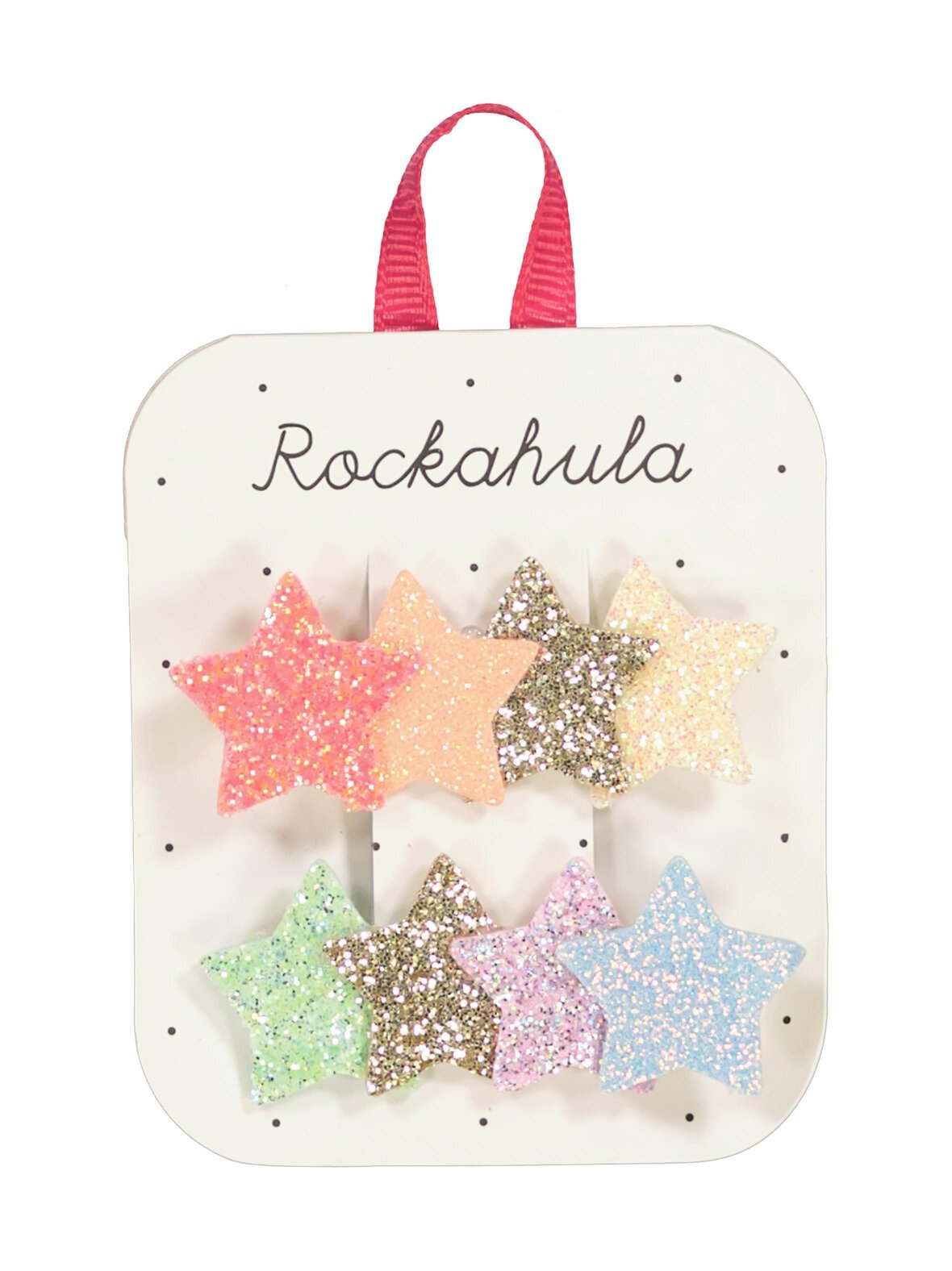 Rainbow shimmer star -hiusklipsit 2 kpl