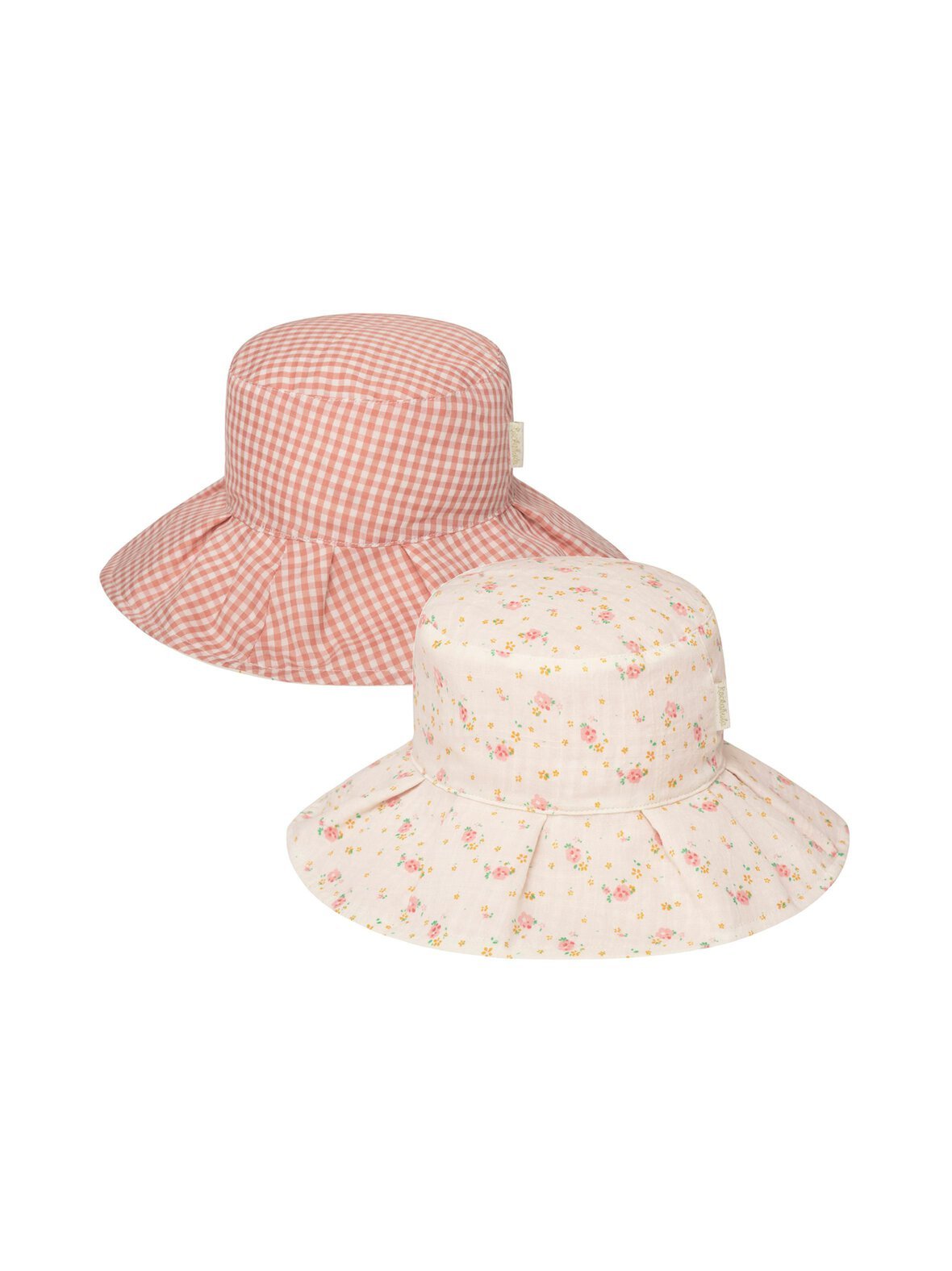 Tiny blossom pleated reversible sun- käännettävä hattu 7-10 -vuotiaille