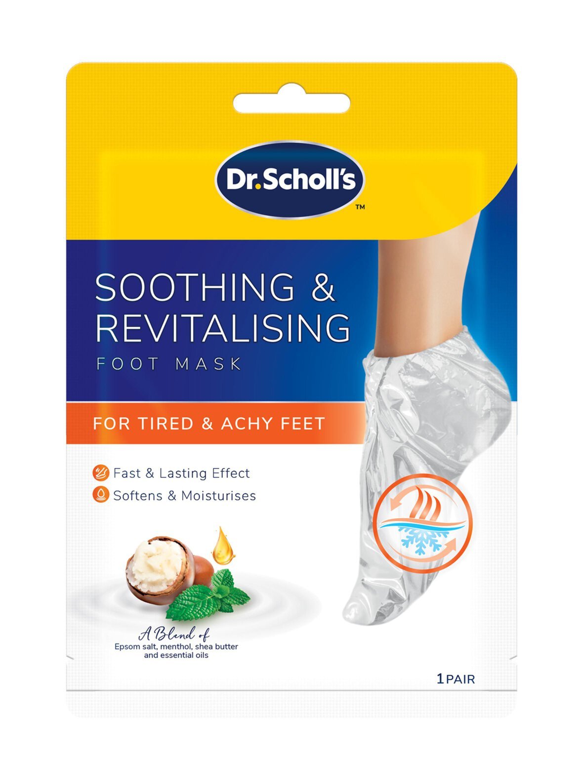 Soothing & revitalising foot mask -jalkanaamio