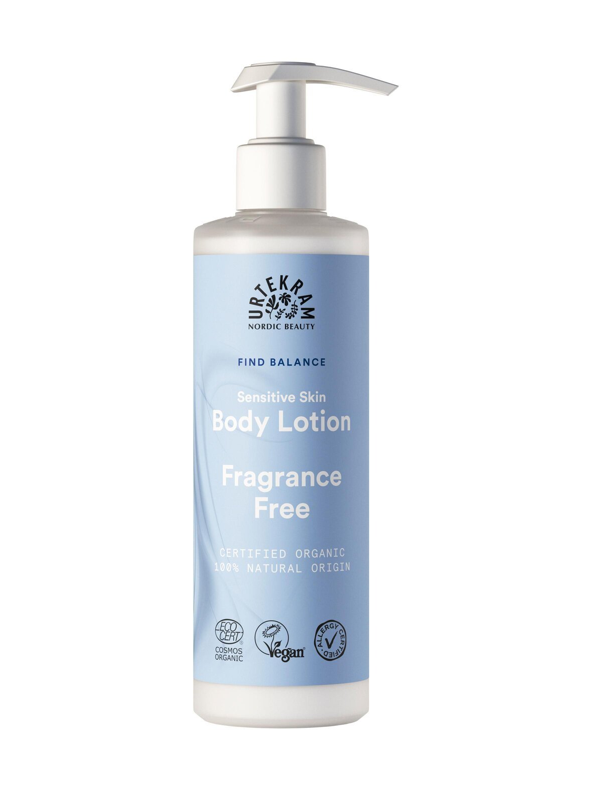 Organic fragrance free body lotion -vartalovoide 245 ml