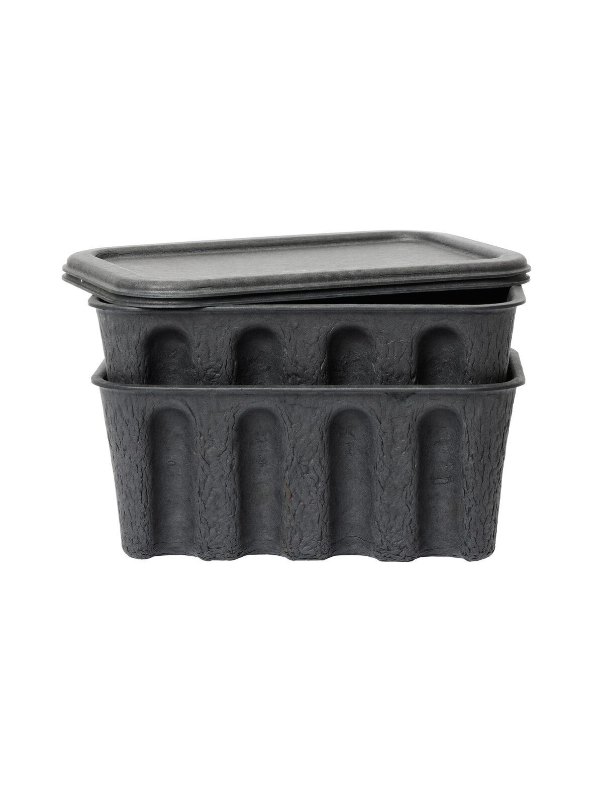 Paper pulp small- säilytyslaatikko ja kansi, 2 kpl