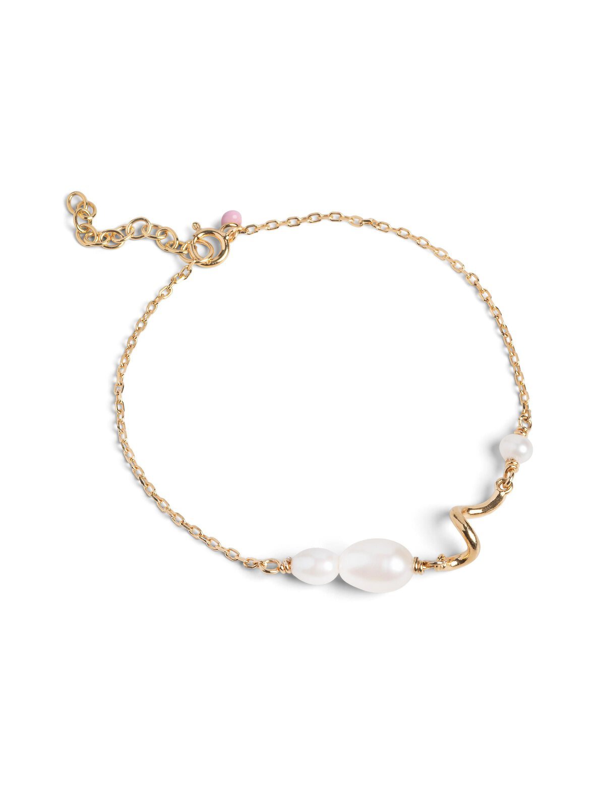 Pearlie twist -kullattu rannekoru