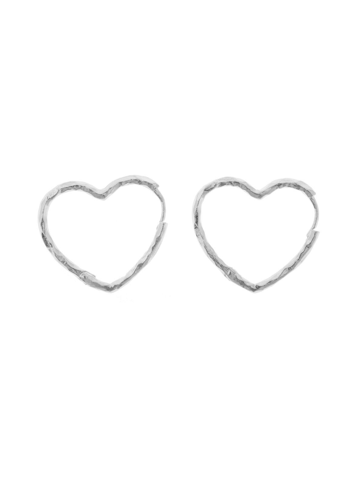 Organic heart medium hoops -korvakorut 22 mm