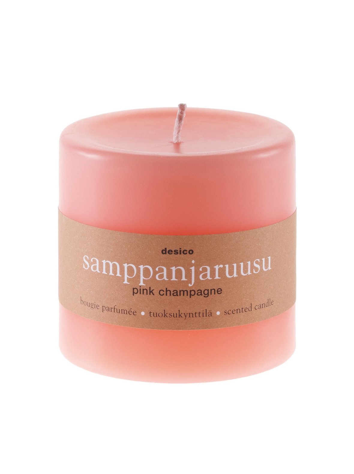 Samppanjaruusu-tuoksukynttilä 7 cm