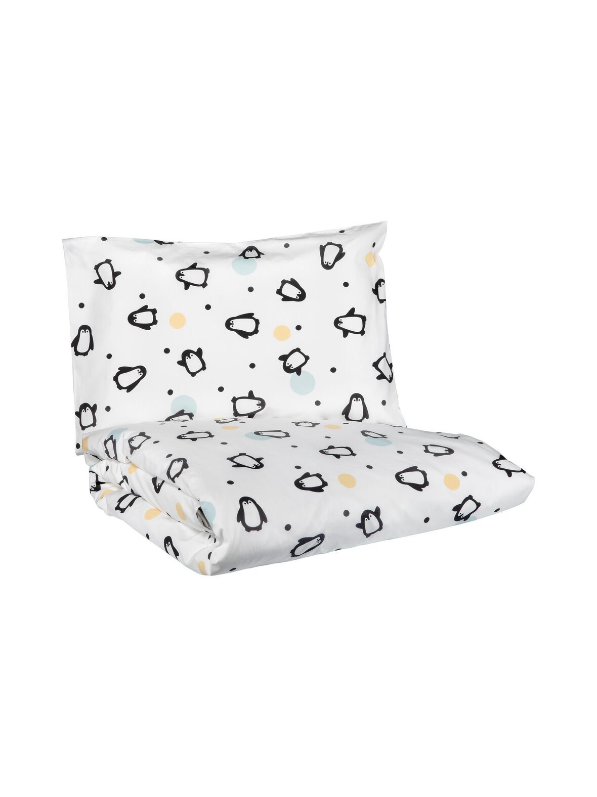 Pingviini-pussilakanasetti 120 x 160 + 40 x 60 cm