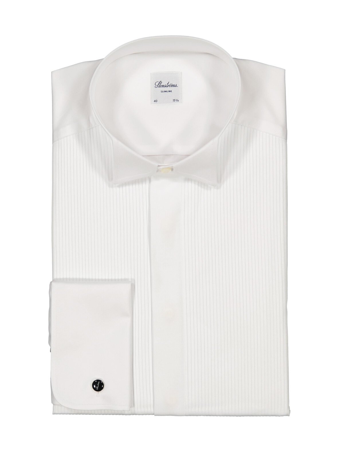 Tuxedo slimline pleats french cuffs -kauluspaita