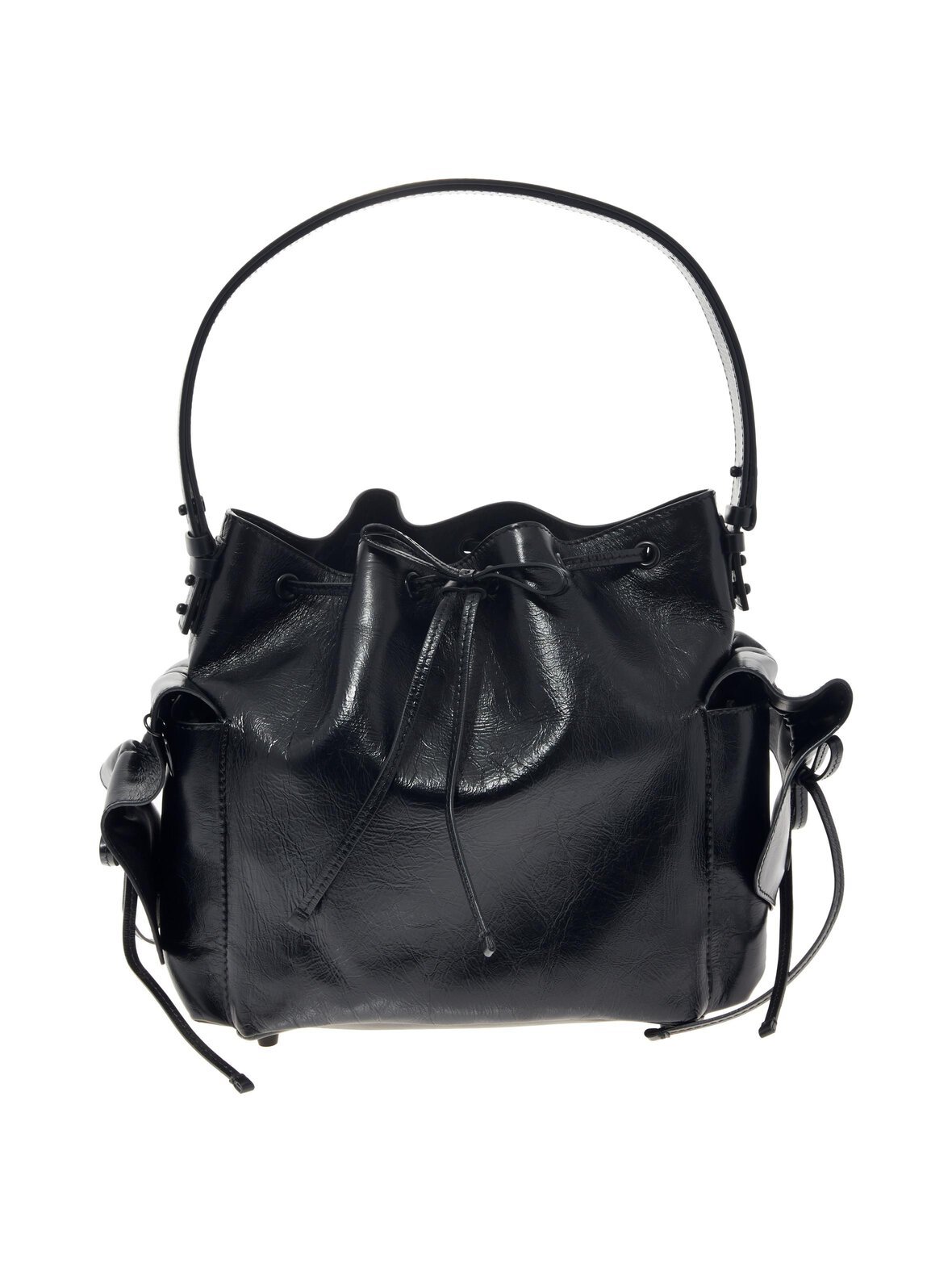 Multipocket bucket lux -nahkalaukku