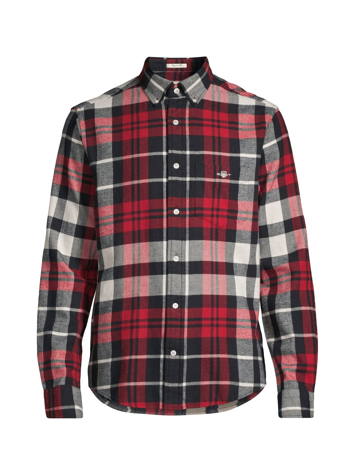 Regular flannel -ruudullinen kauluspaita