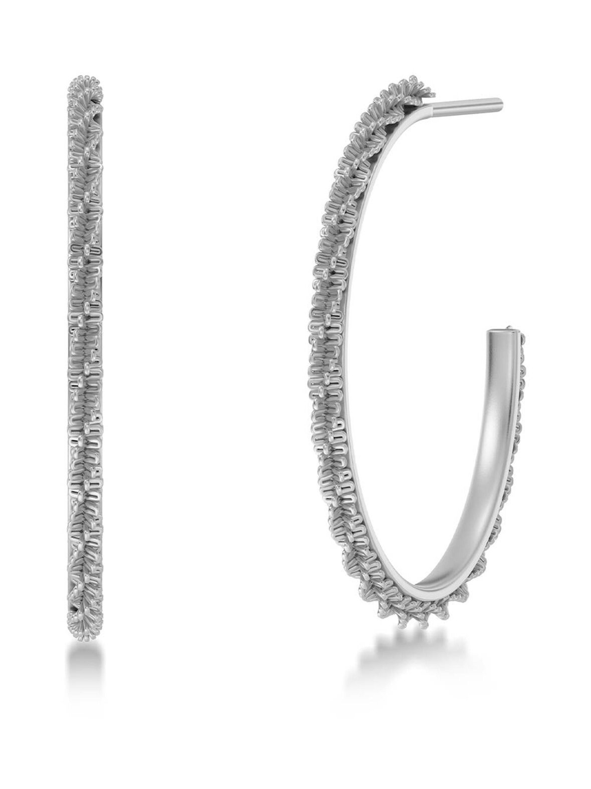 Tinsel thin creoles s steel -korvakorut