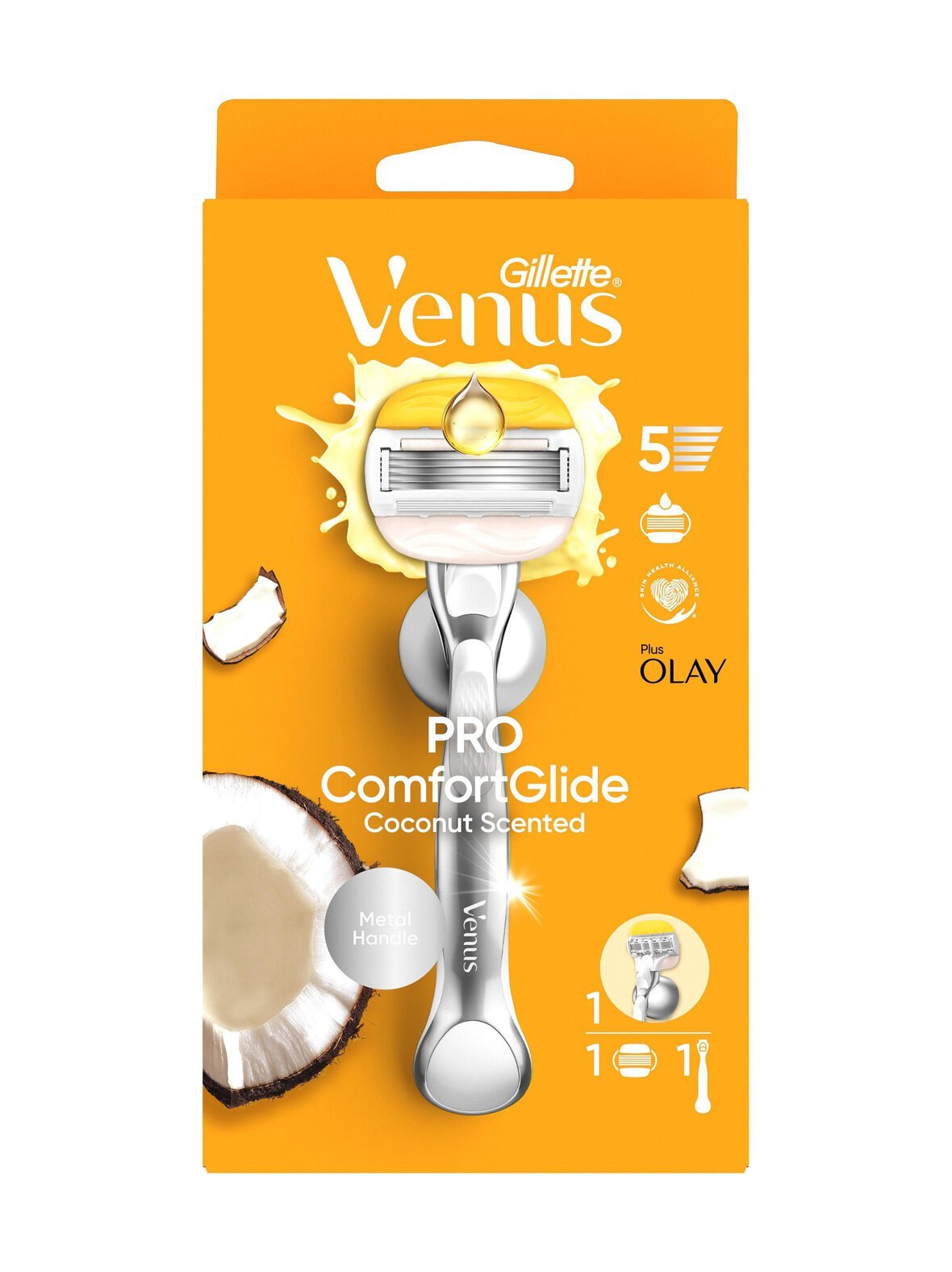 Venus comfortglide coconut with olay razor -höylä