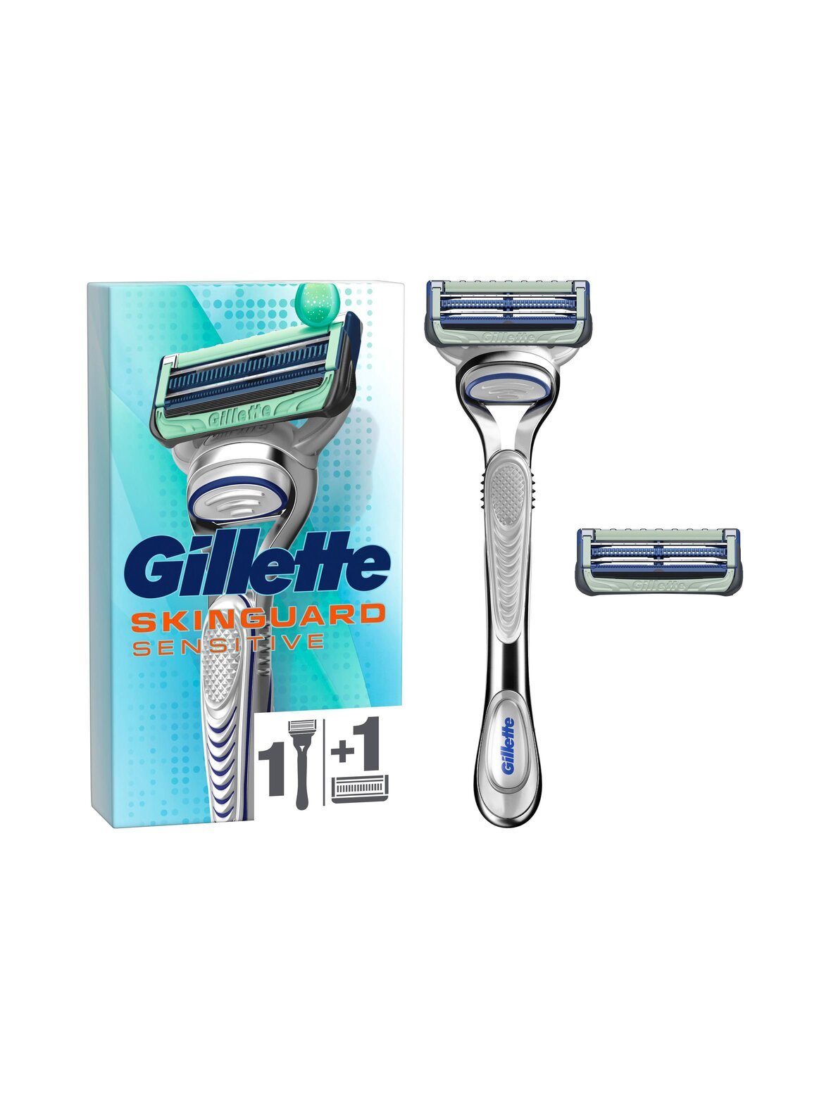 Skinguard sensitive aloe handle + 2 blades -partahöylä + 2 vaihtoterää
