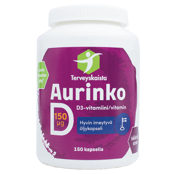 Terveyskaista Aurinko D 150 mikrog 150 kaps