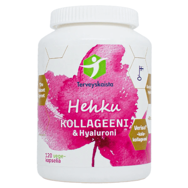 Terveyskaista Hehku Kollageeni & Hyaluroni 120 kaps