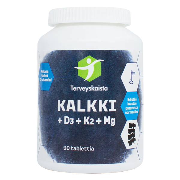 Terveyskaista Kalkki+D3+K2+Mg tabl 90 kpl