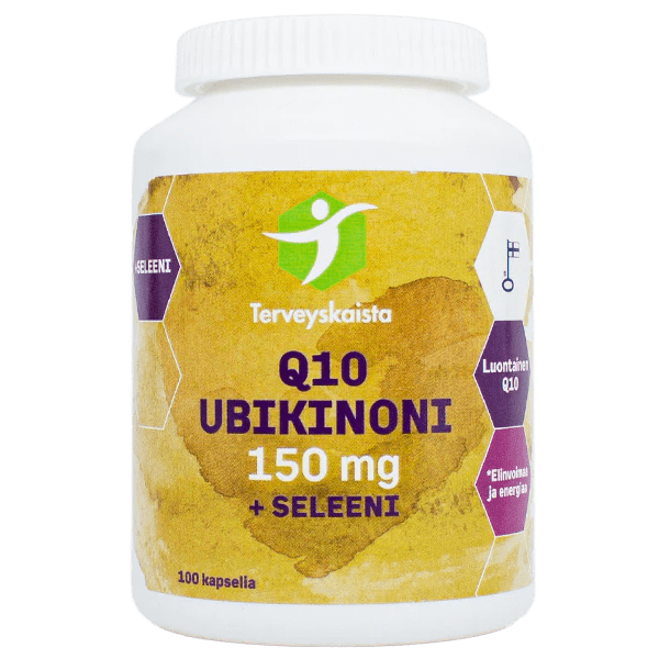 Terveyskaista Ubikinoni 150 mg + seleeni 100 kaps