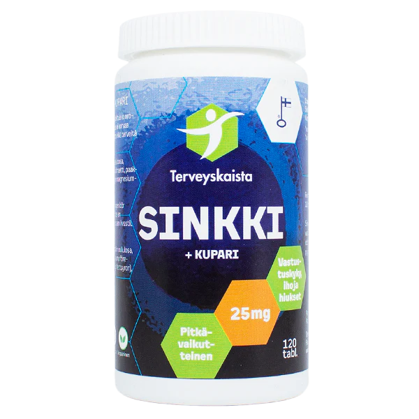 Terveyskaista Sinkki+Kupari pitkävaikutteinen 120 tabl