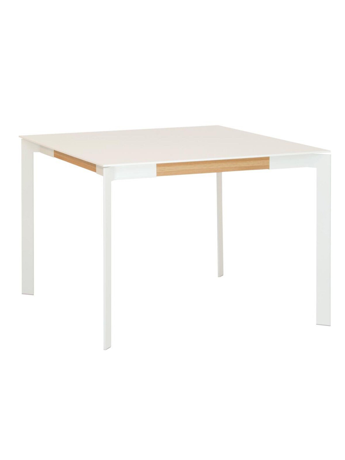 Viisto-ruokapöytä valkoinen/tammi 104 x 104 cm