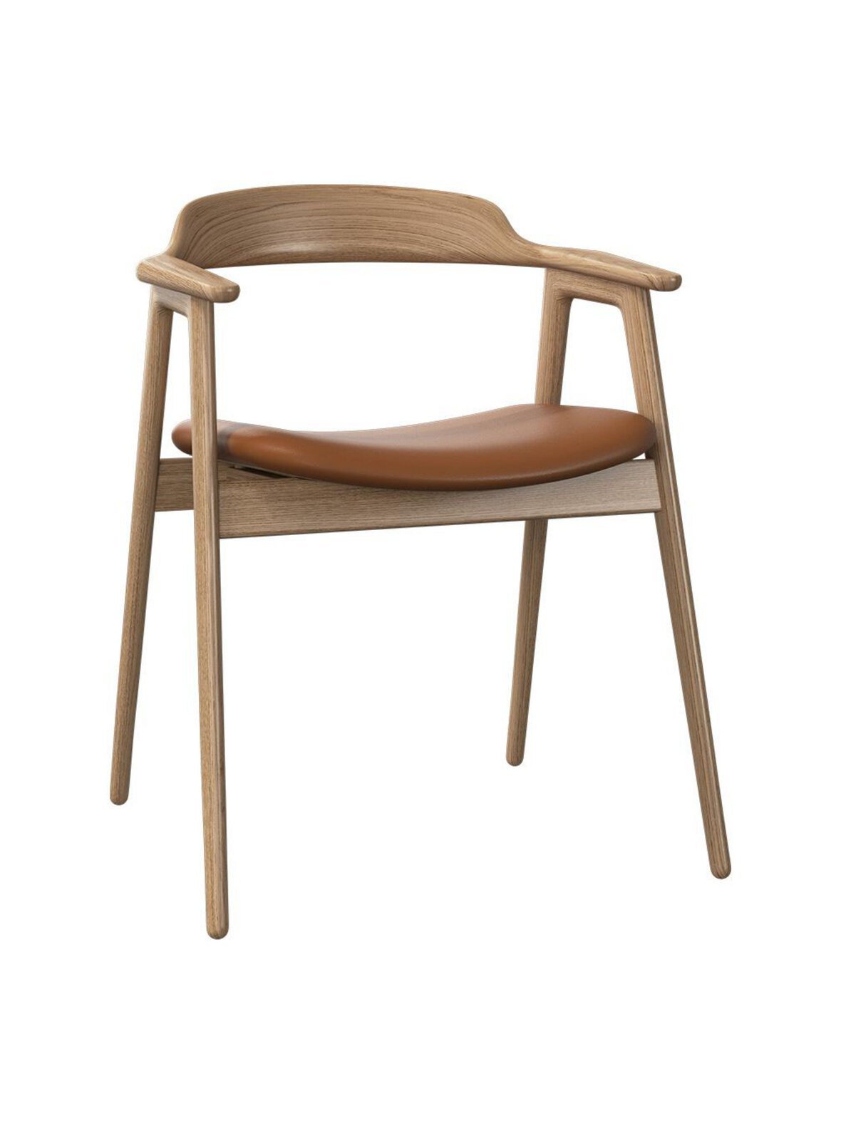 Seoul-tuoli nordic grain -nahka 5134 caramel / tammi