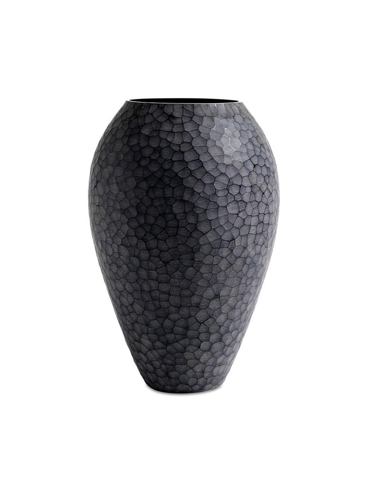 Rubble-vaasi musta lasi