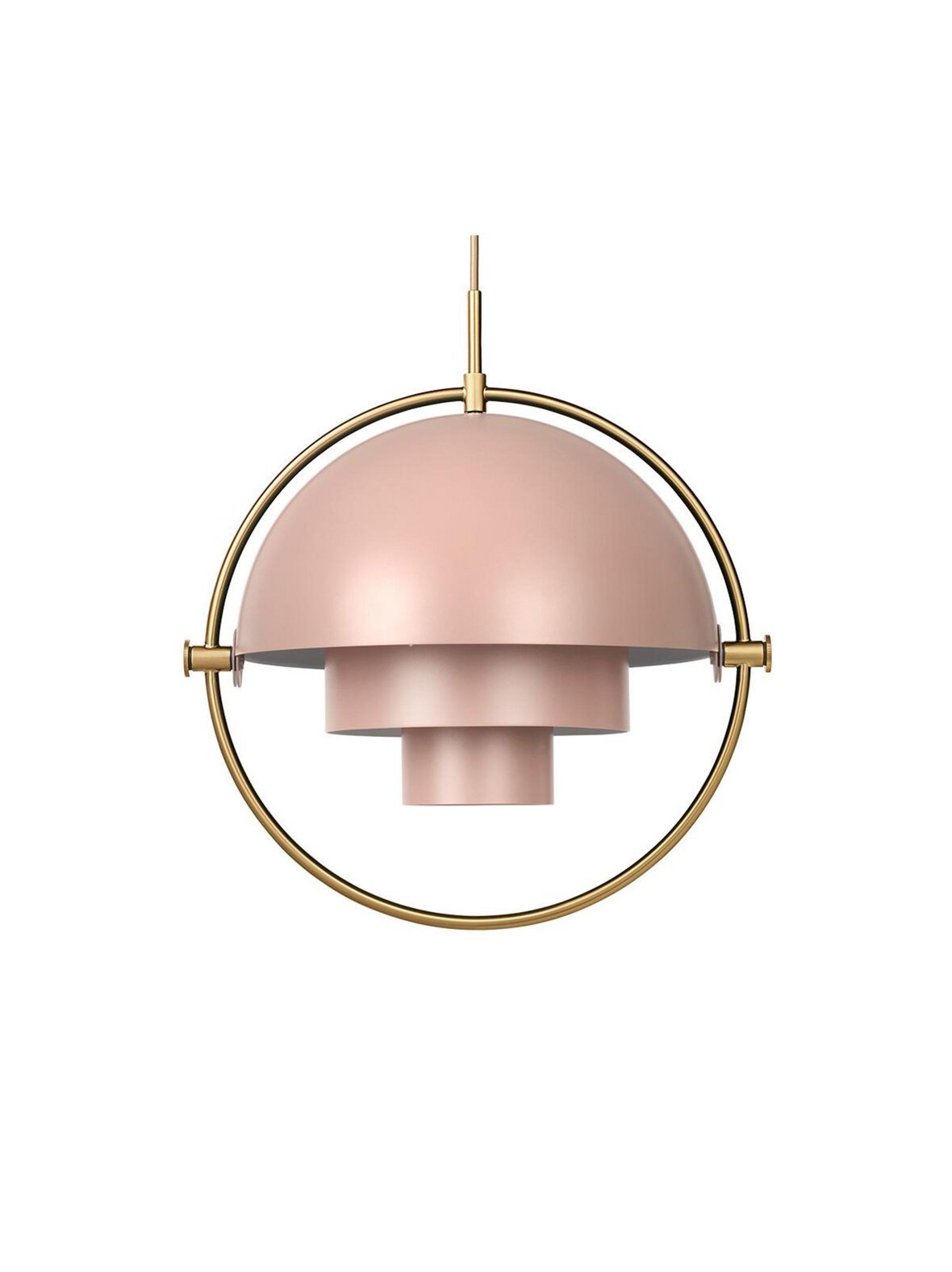 Multi-lite-riippuvalaisin messinki / dusty rose ø 36 cm