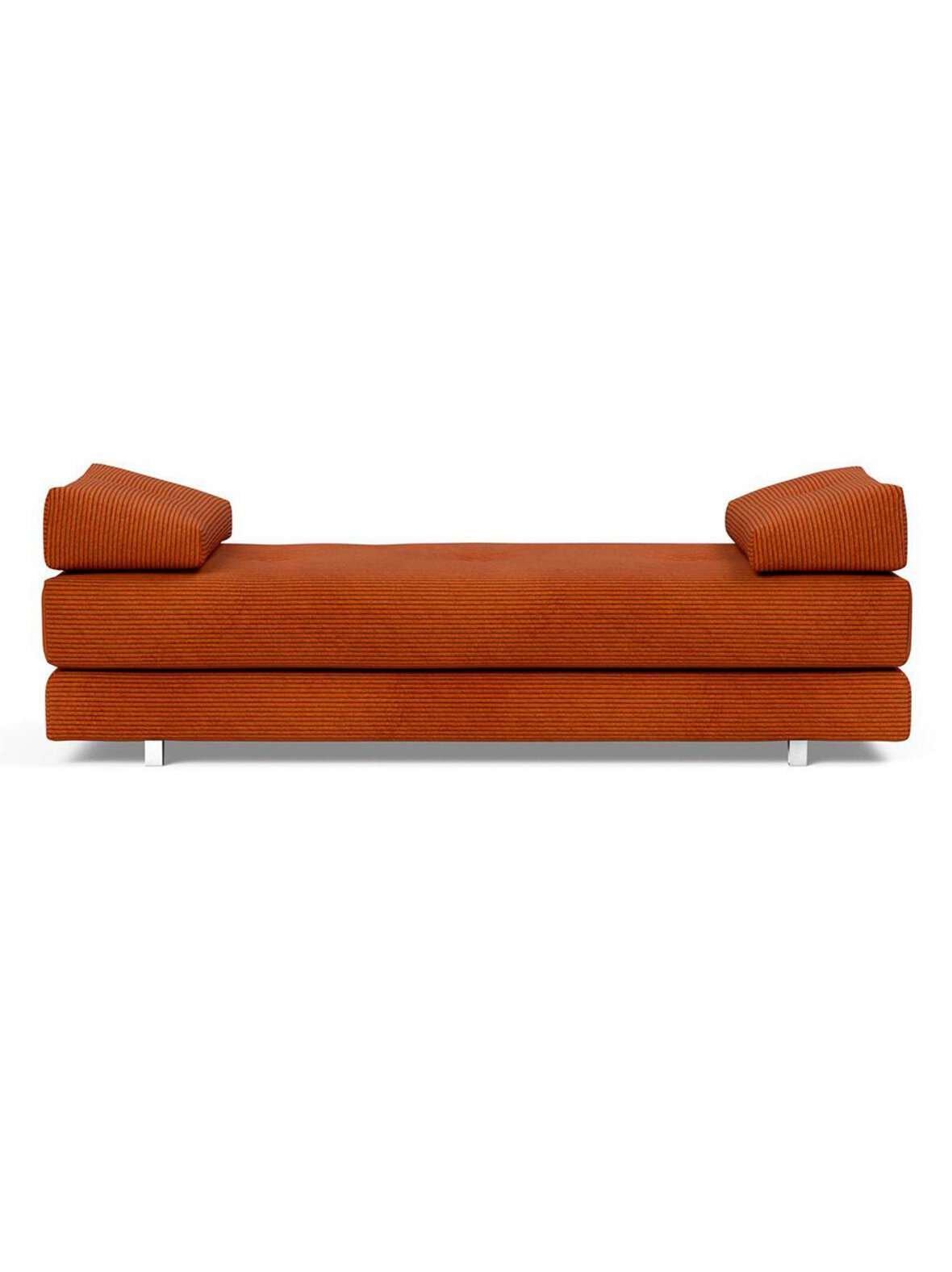Sigmund alu -daybed corduroy-kangas burned orange / alumiini l 200 cm
