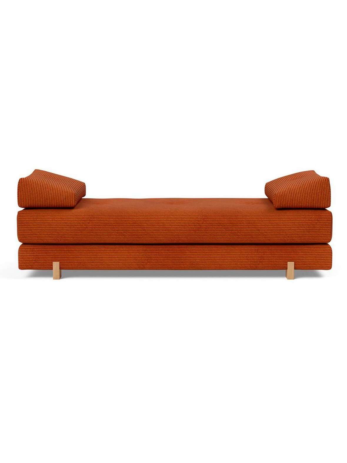 Sigmund drip -daybed corduroy-kangas burned orange / tammi l 200 cm