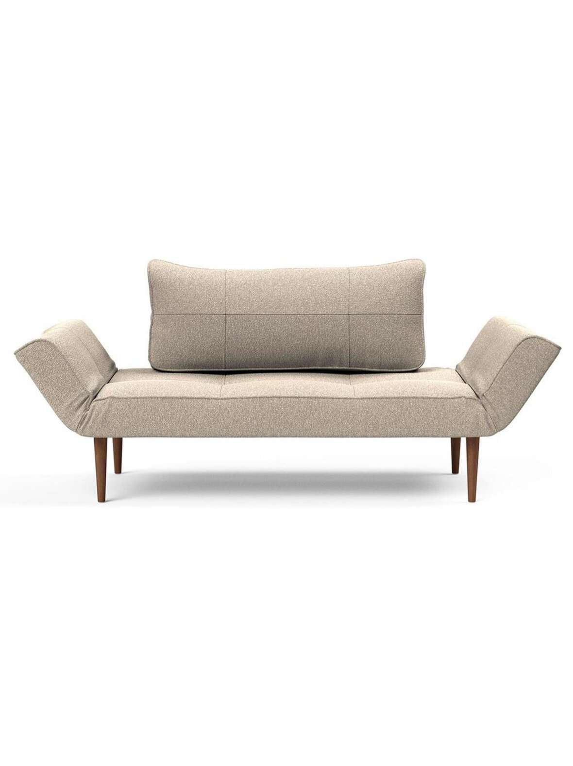 Zeal styletto -vuodesohva bouclé-kangas 539 beige / tumma tammi