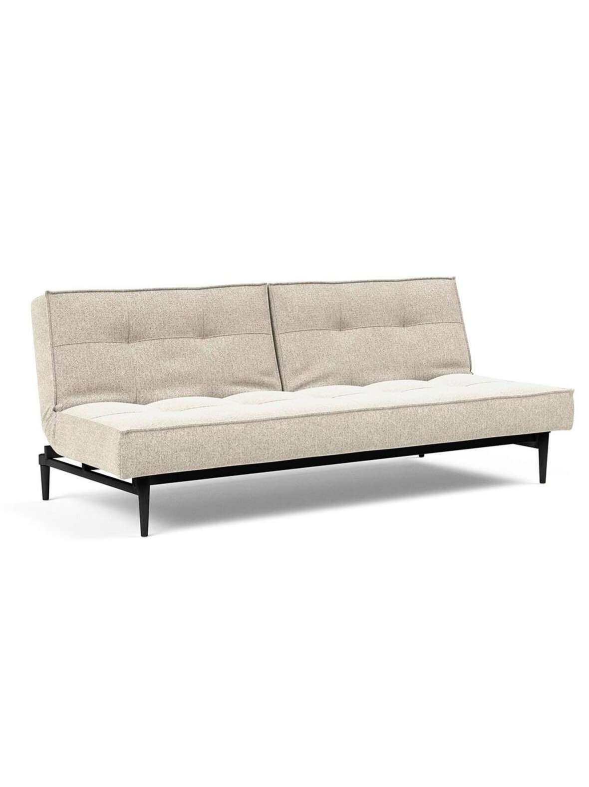 Splitback styletto -vuodesohva taura-kangas 357 luonnonvalkoinen / musta tammi l 210 cm