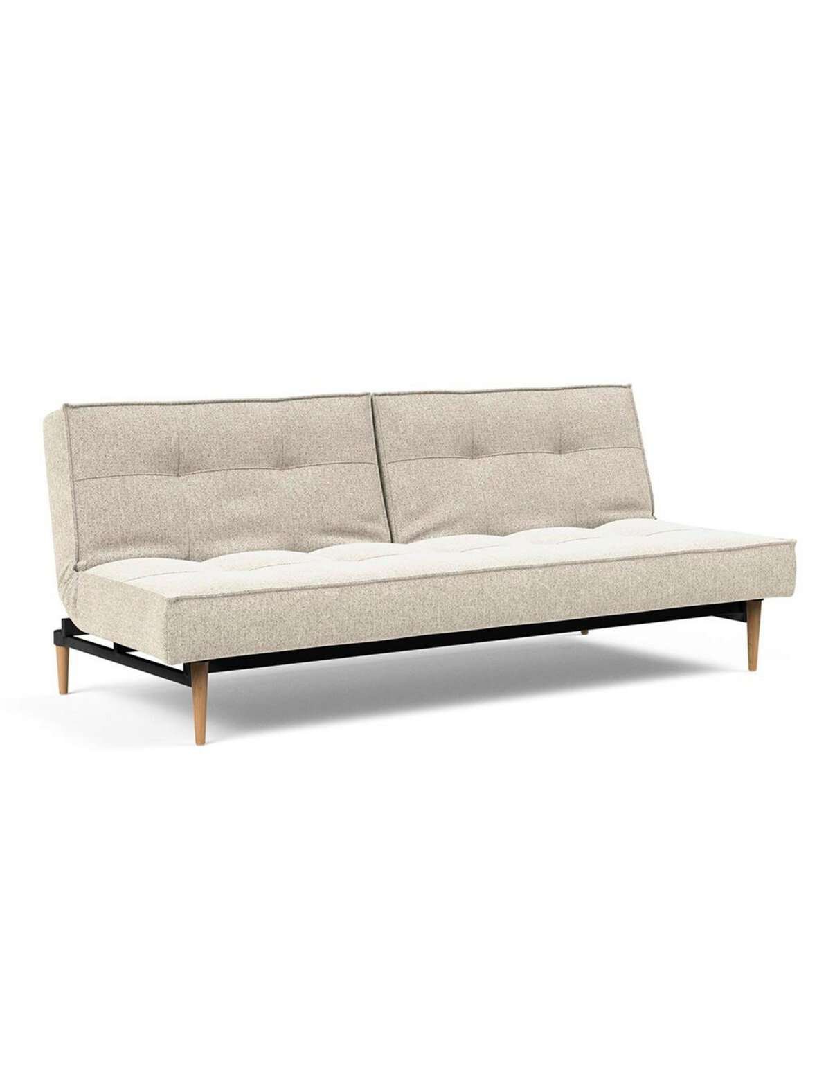 Splitback styletto -vuodesohva taura-kangas 357 luonnonvalkoinen / tammi l 210 cm