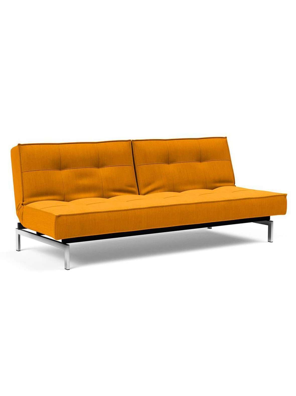 Splitback chrome -vuodesohva elegance-kangas 507 keltainen