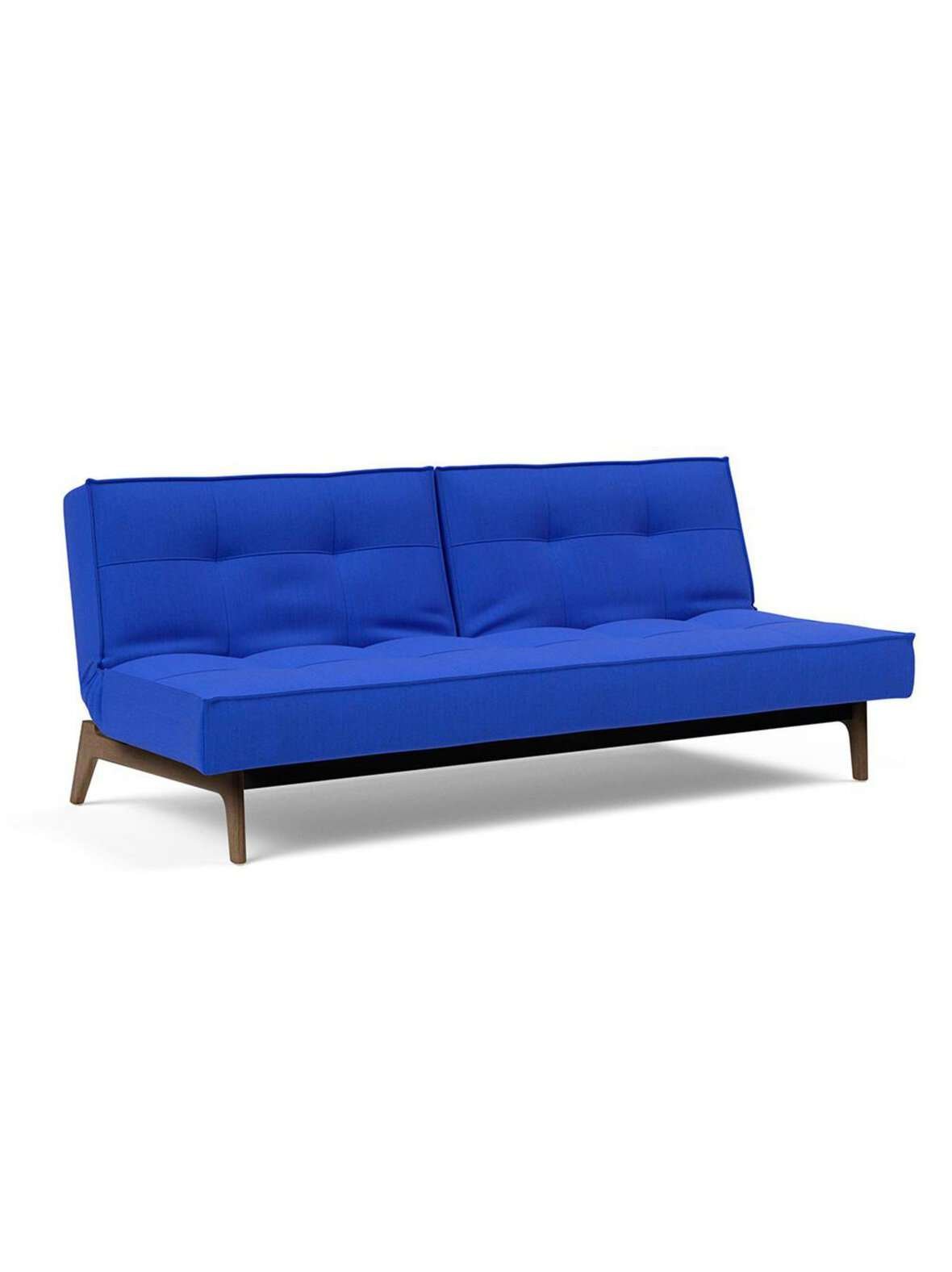 Splitback eik -vuodesohva elegance-kangas 512 ultramariini / ruskea tammi