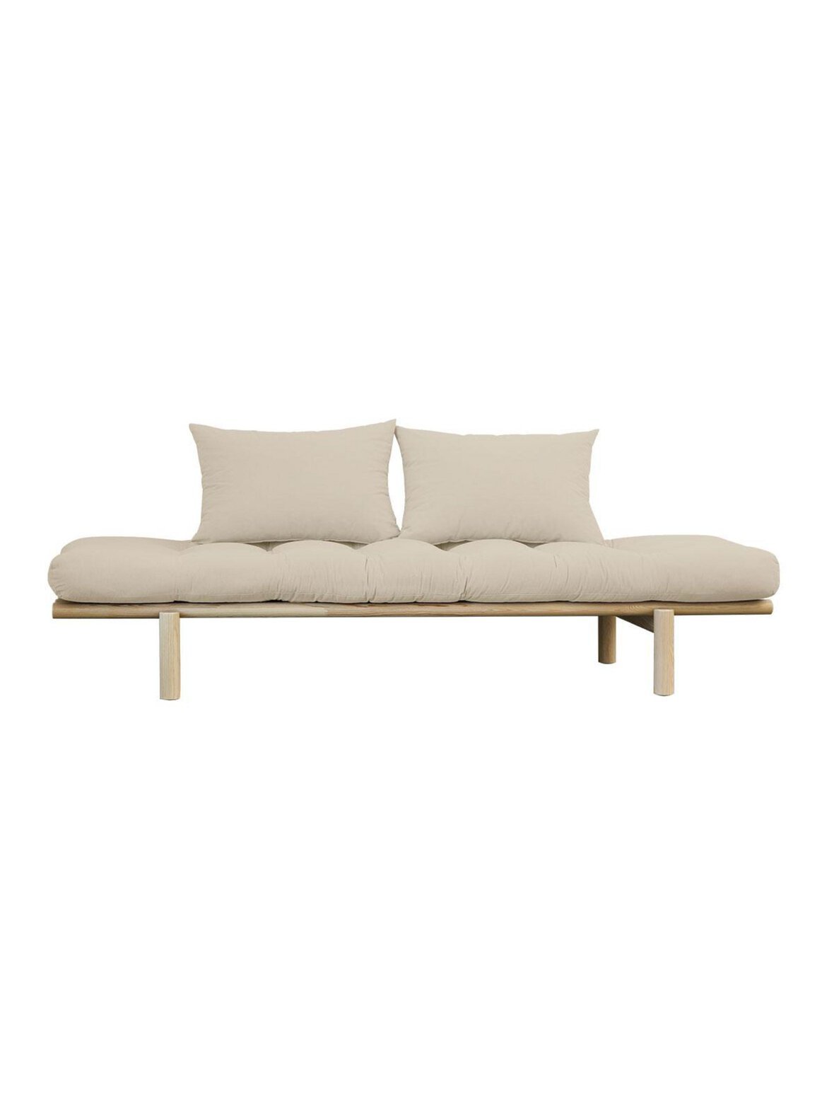 Pace-futonsohva beige/mänty