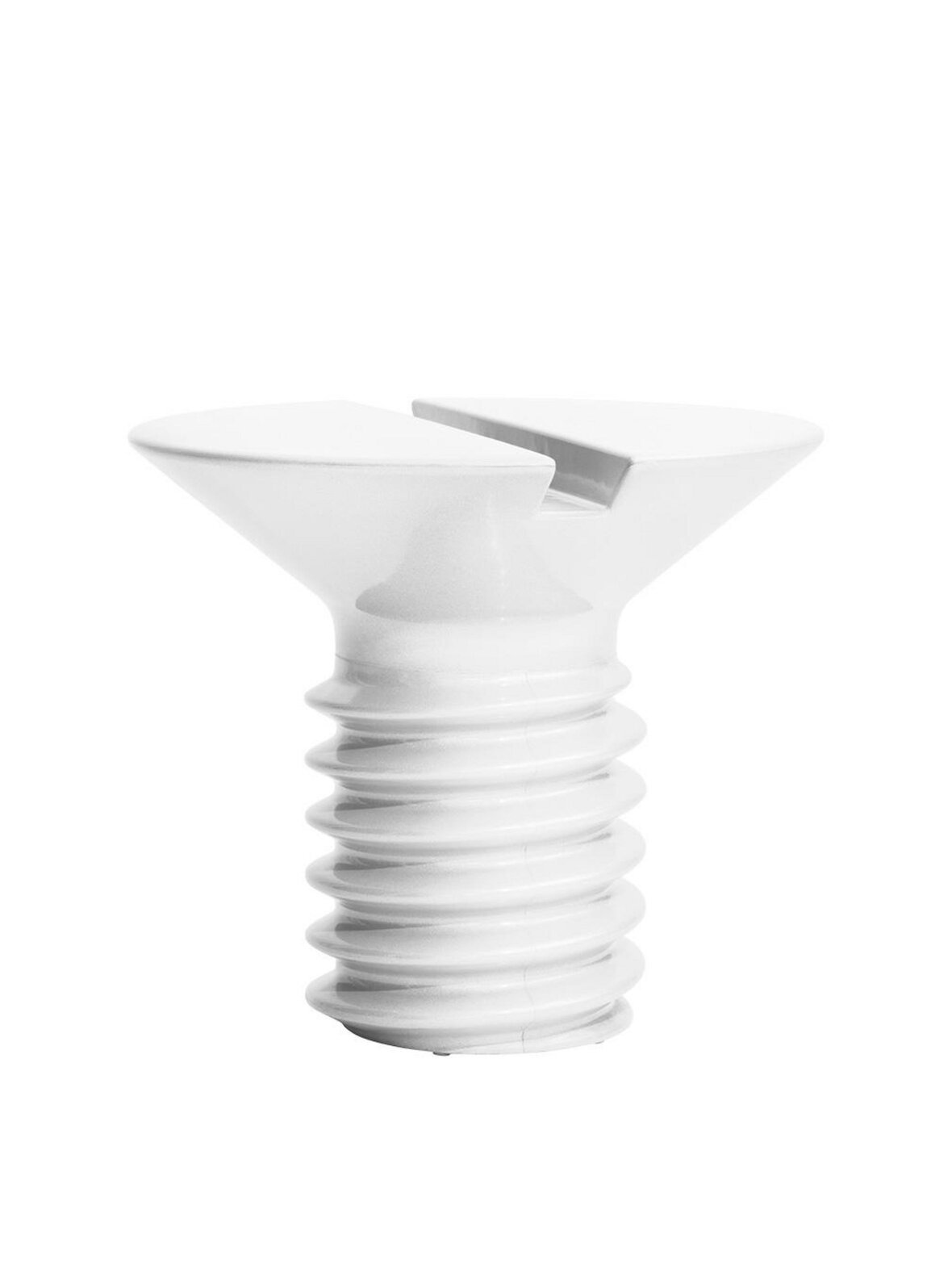 Ruuvi-pöytä valkoinen matala