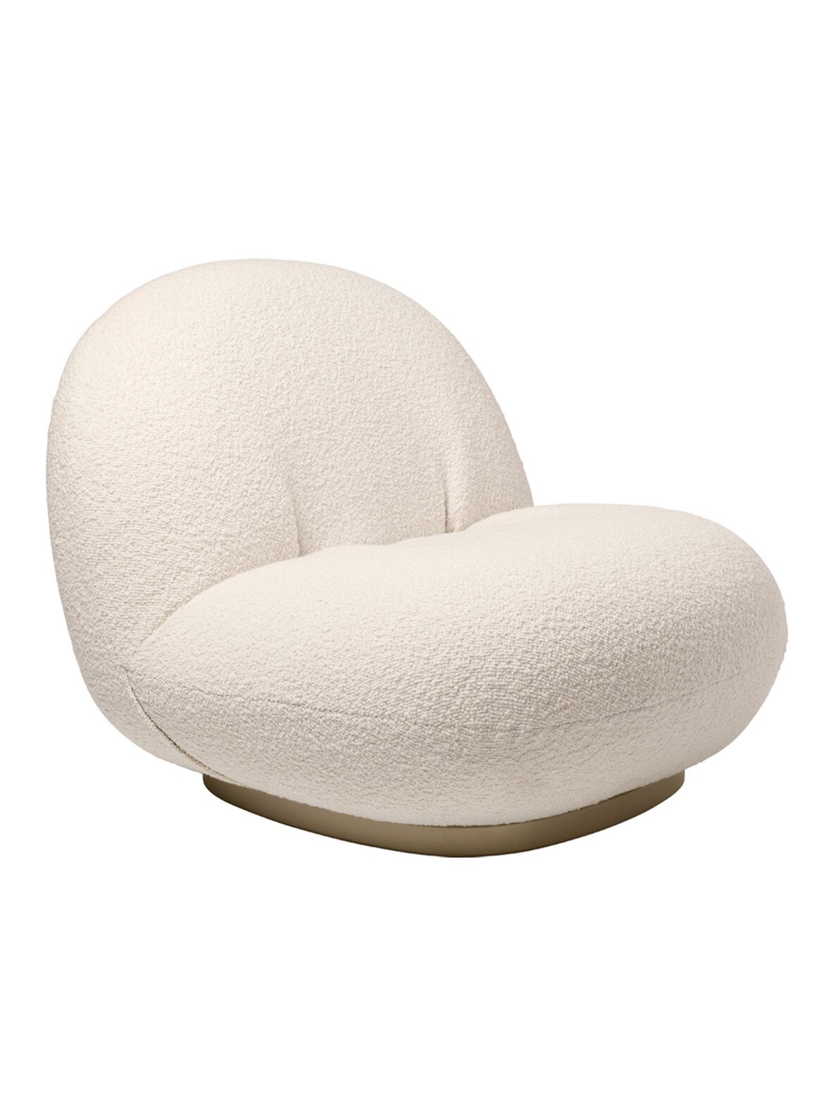 Pacha-nojatuoli pyörivä karakorum-kangas 001 valkoinen