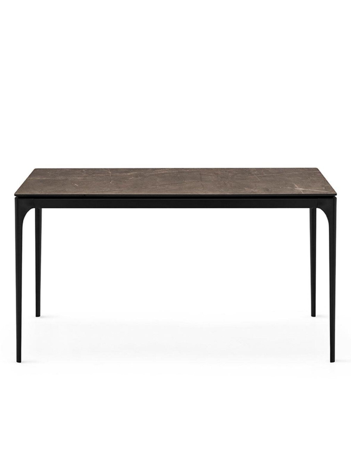 Silhouette-ruokapöytä pronssi/mattamusta 90 x 160/220 cm