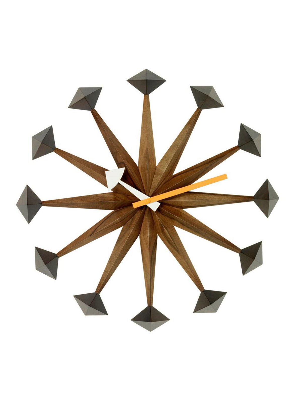 Polygon-seinäkello pähkinä ø 43 cm