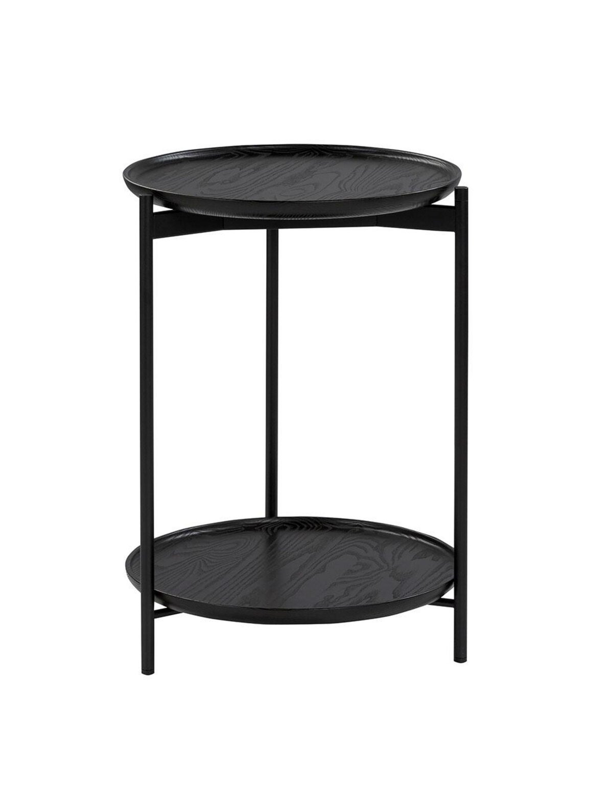 Plateau wood -sohvapöytä wenge/metalli ⌀ 40 cm