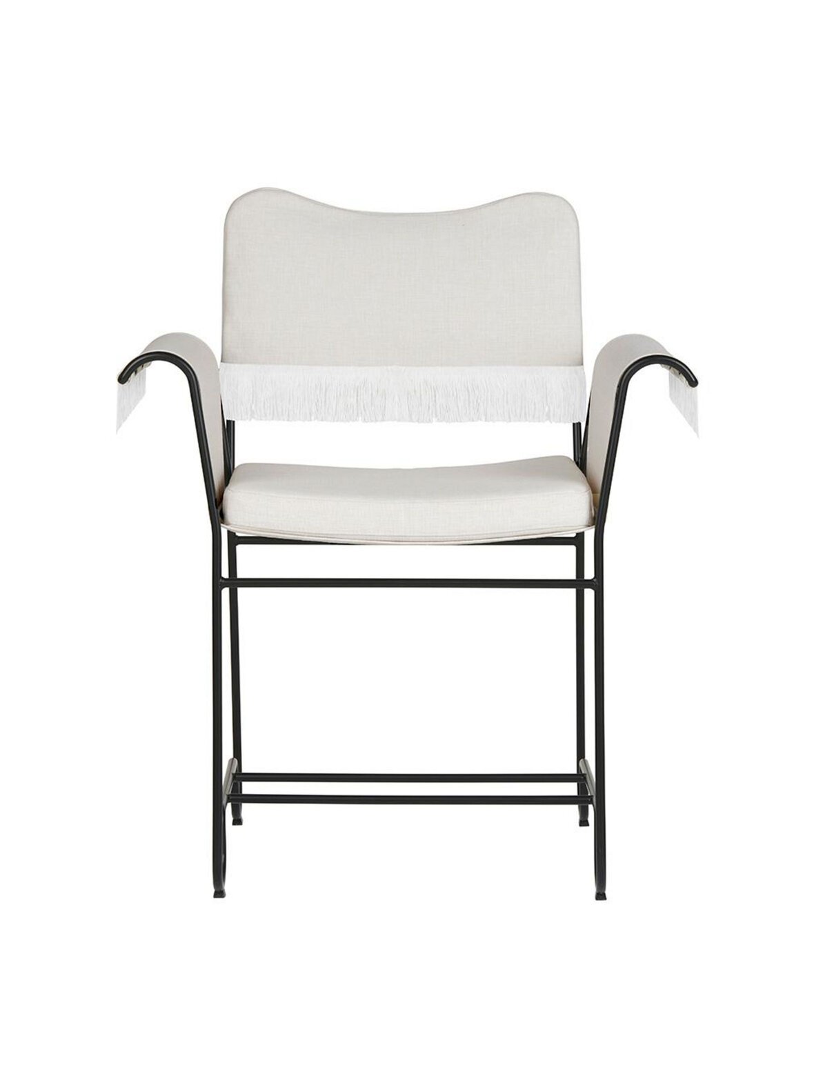 Tropique-tuoli hapsuilla leslie-kangas 06 valkoinen / musta