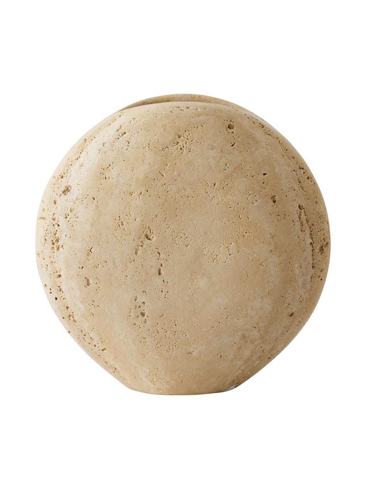 Round-vaasi travertiini