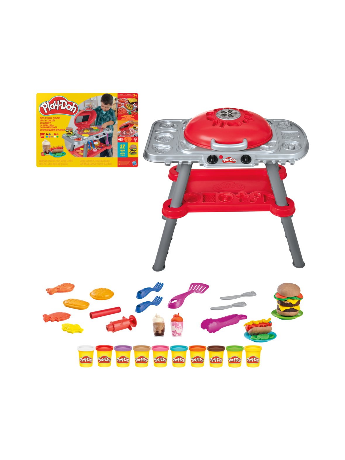 Play-doh leikkisetti tirisevä grilli