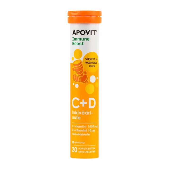 Apovit Immune Boost C- Ja D-Vitamiini, Inkivääri 20 tabl