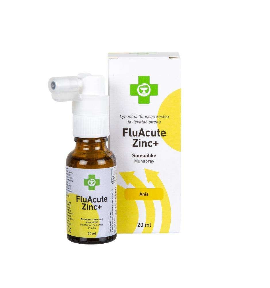 Apteekki Fluacute Zinc+ Anis, Sinkkiasetaattisuusuihke 20 ml